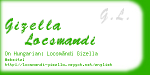 gizella locsmandi business card